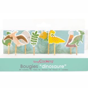 8 bougies Dinosaure - Scrapcooking