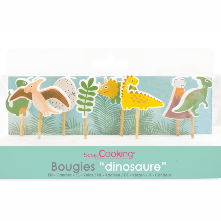 8 bougies Dinosaure - Scrapcooking