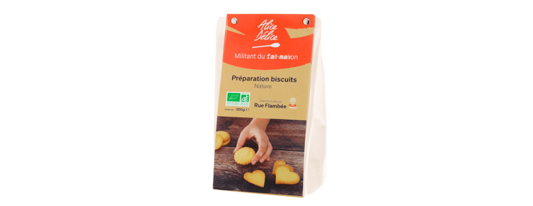 Préparation biscuits nature bio sans gluten - Alice Délice