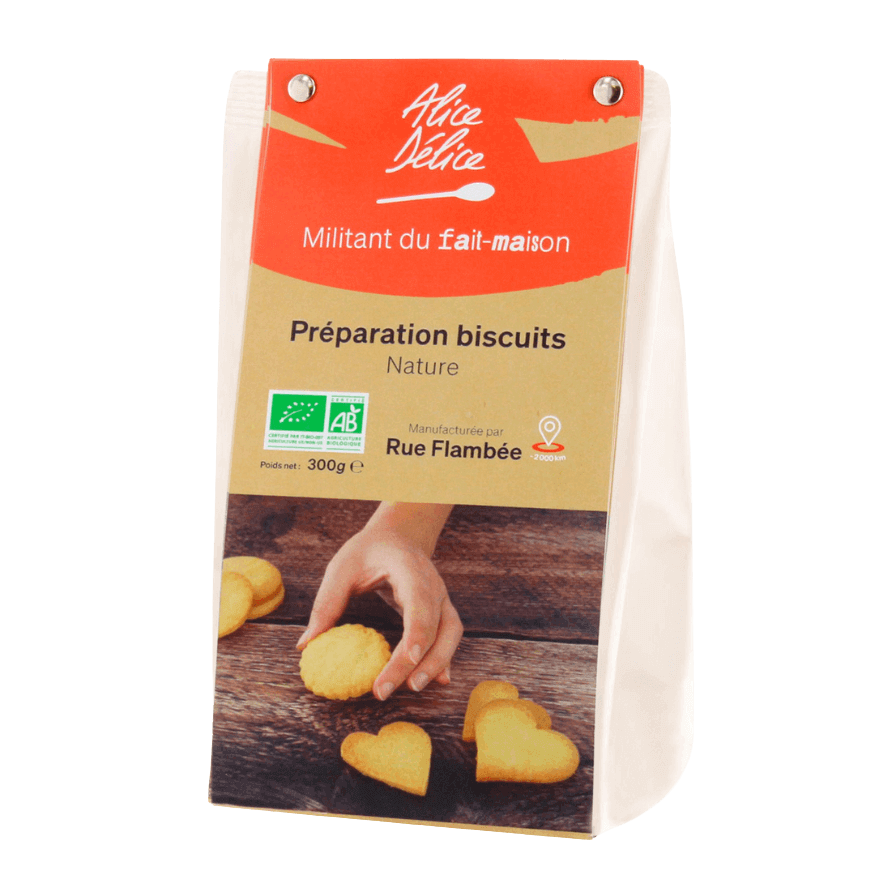 Préparation biscuits nature bio sans gluten - Alice Délice