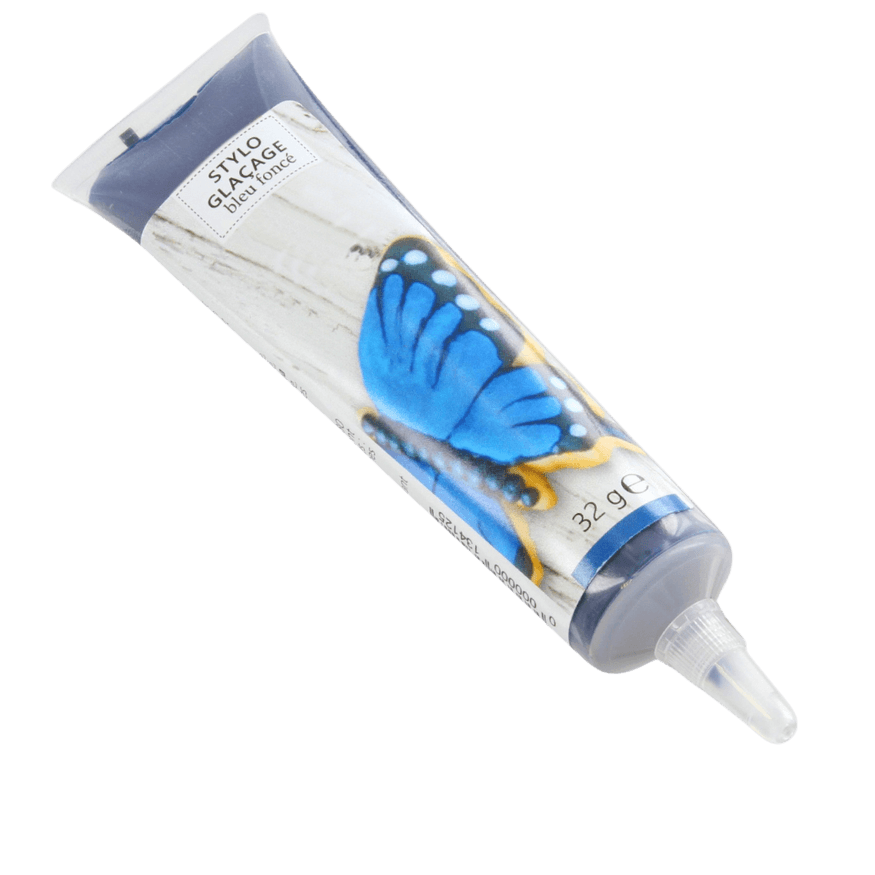 Stylo de glaçage pour décorer les biscuits bleu foncé 32 gr