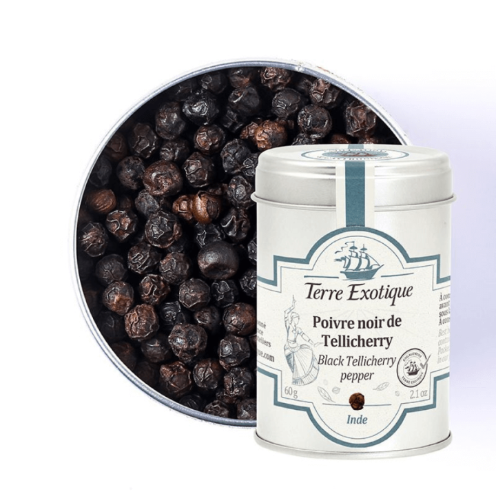 Poivre noir de Tellichery 60 G - Terre Exotique