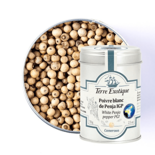 Poivre blanc du Penja 70gr - Terre Exotique