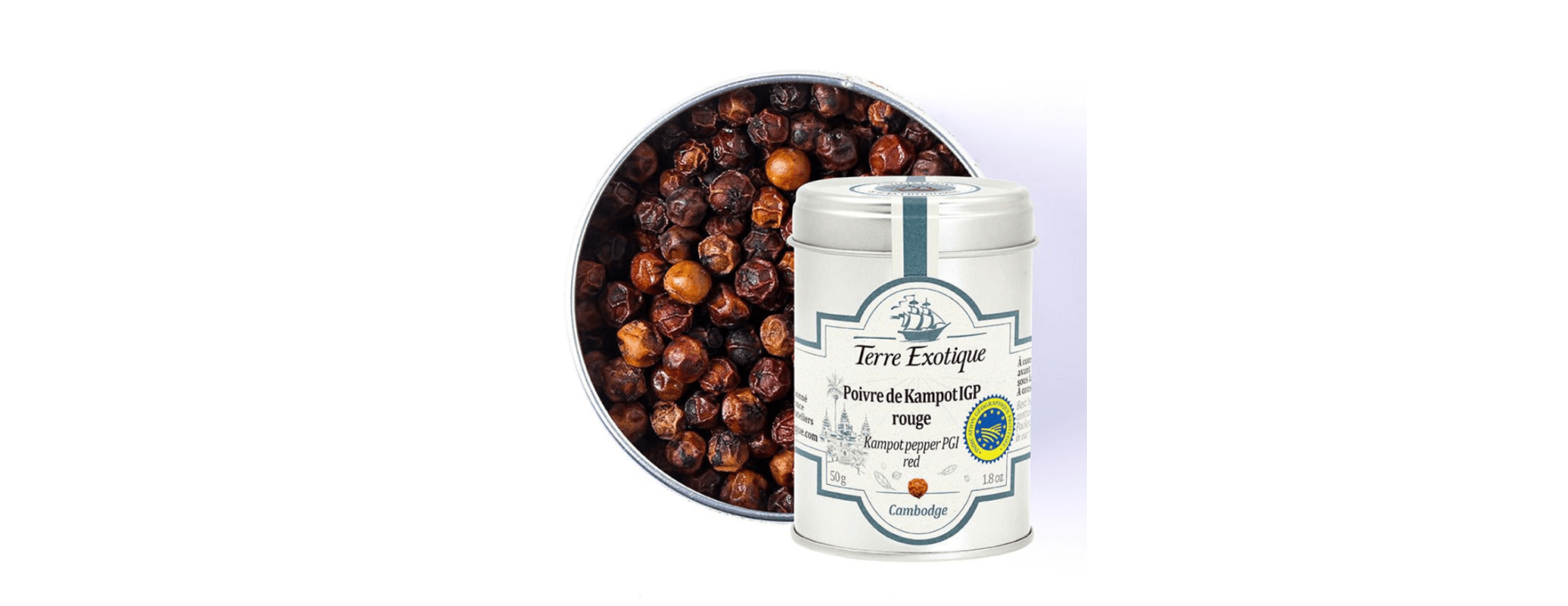 Poivre rouge de Kampot 50gr - Terre Exotique