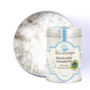 Fleur de sel de Guérande IGP 90 g - Terre Exotique Fleur de sel de Guérande IGP 90 g - Terre Exotique