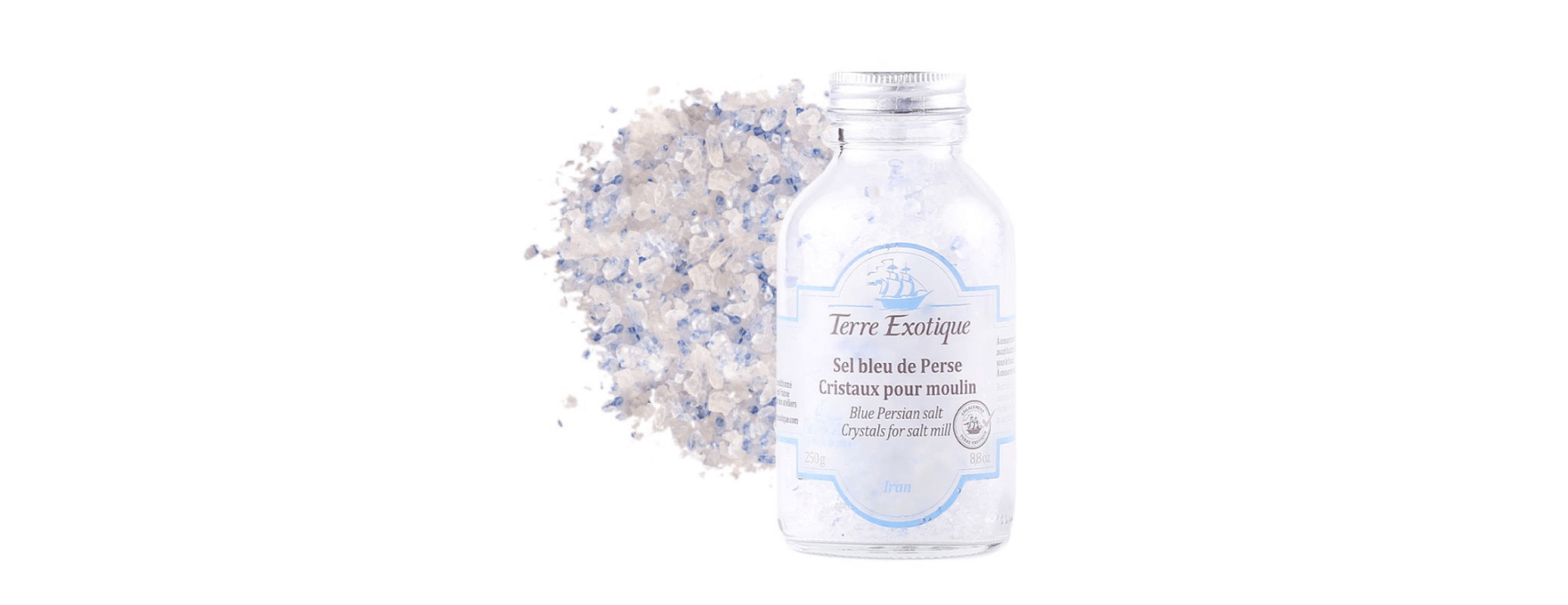 Sel bleu de Perse pour moulin 250 g - Terre Exotique