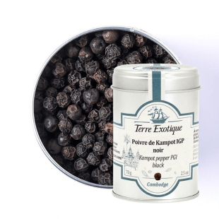 Poivre noir de Kampot IGP 70 g - Terre Exotique