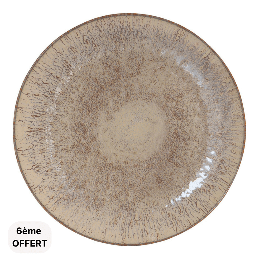 Assiette plate 27cm Akaris en grès - Table passion