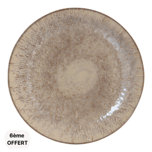 Assiette creuse 22cm  Akaris en grès - Table passion