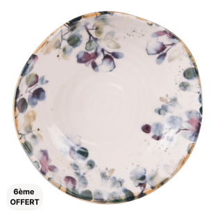 Assiette creuse 19cm en faïence décorée Garden - Table passion Assiette creuse 19cm en faïence décorée Garden - Table passion