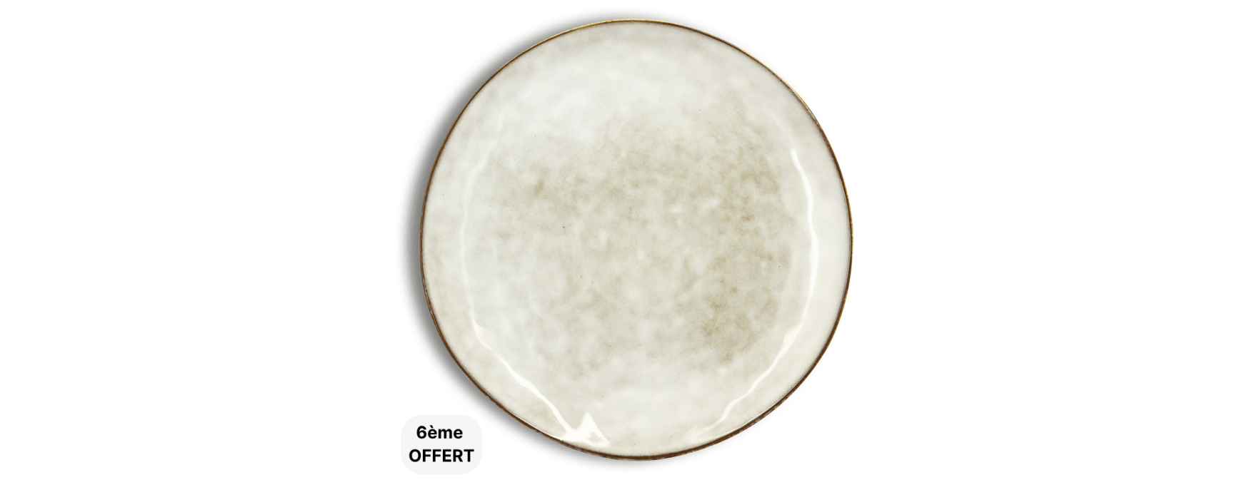 Assiette plate 27,5 cm Boral en grès beige - Ogo living
