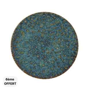 Assiette plate 27 cm Venus en porcelaine émail réactif - Ogo