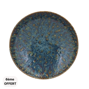 Assiette calotte 21cm Venus en porcelaine émail réactif - Og
