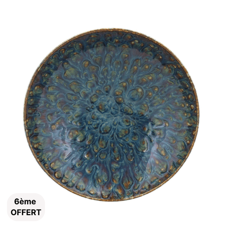 Assiette calotte 21cm Venus en porcelaine émail réactif - Og