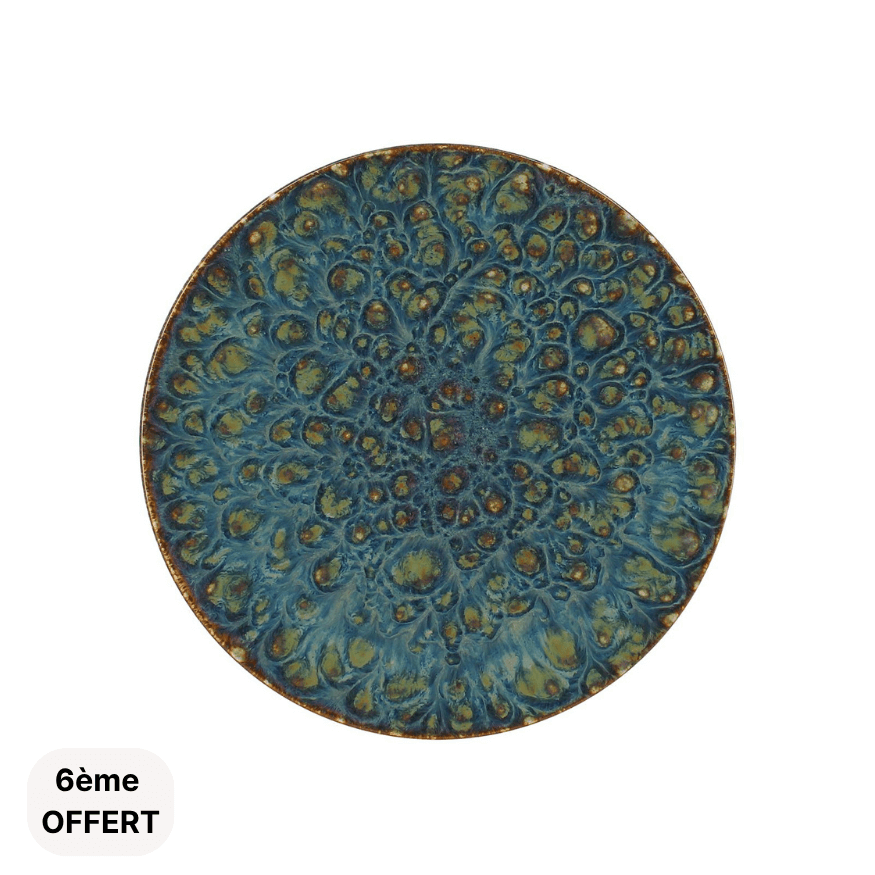 Assiette à dessert 20cm  Venus en porcelaine émail réactif -
