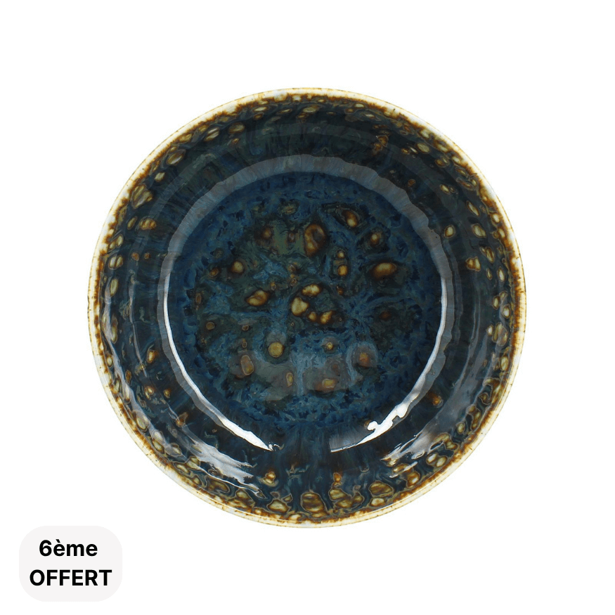 Assiette coupelle 16 cm Venus en porcelaine émail réactif - 