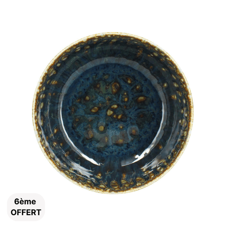 Assiette coupelle 16 cm Venus en porcelaine émail réactif - 