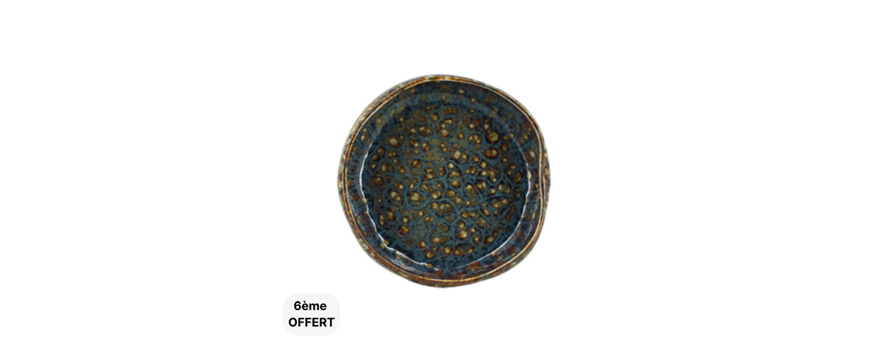 Assiette coupe 14cm Venus en porcelaine émail réactif - Ogo