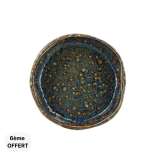 Assiette coupe 14cm Venus en porcelaine émail réactif - Ogo 