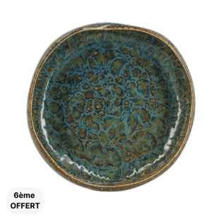 Assiette coupe 25 cm Venus en porcelaine émail réactif - Ogo Assiette coupe 25 cm Venus en porcelaine émail réactif - Ogo