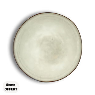 Assiette gourmet 24 cm Boral en grés bleu - Ogo living