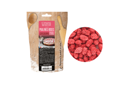 Pralines roses concassées 200 g - Patisdecor