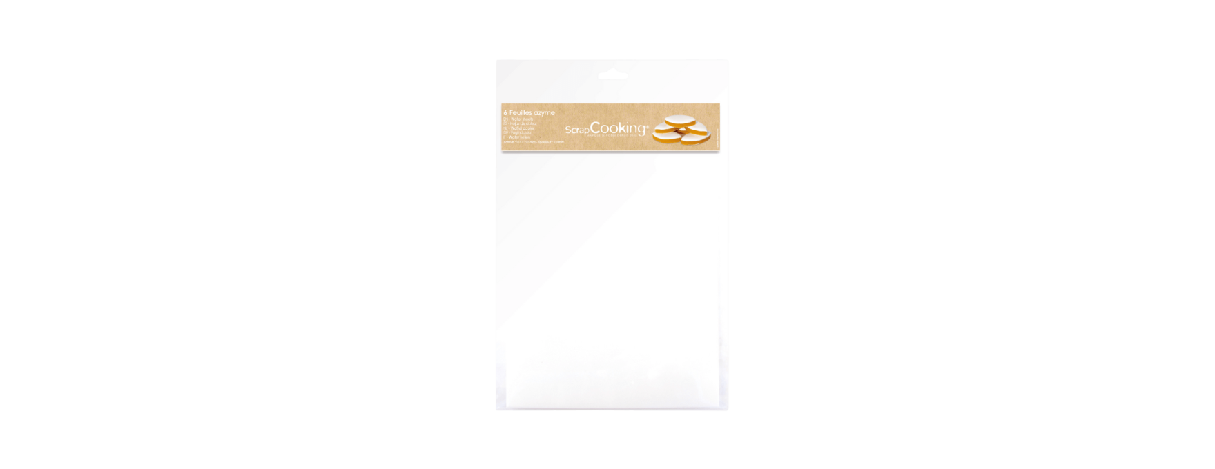 6 feuilles en papier azyme A4 - Scrapcooking
