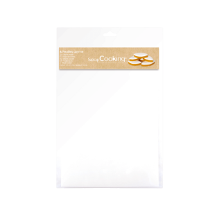 6 feuilles en papier azyme A4 - Scrapcooking