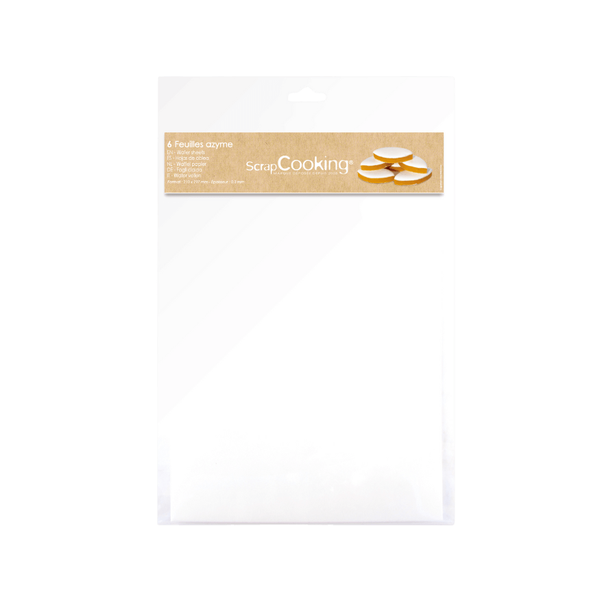 6 feuilles en papier azyme A4 - Scrapcooking