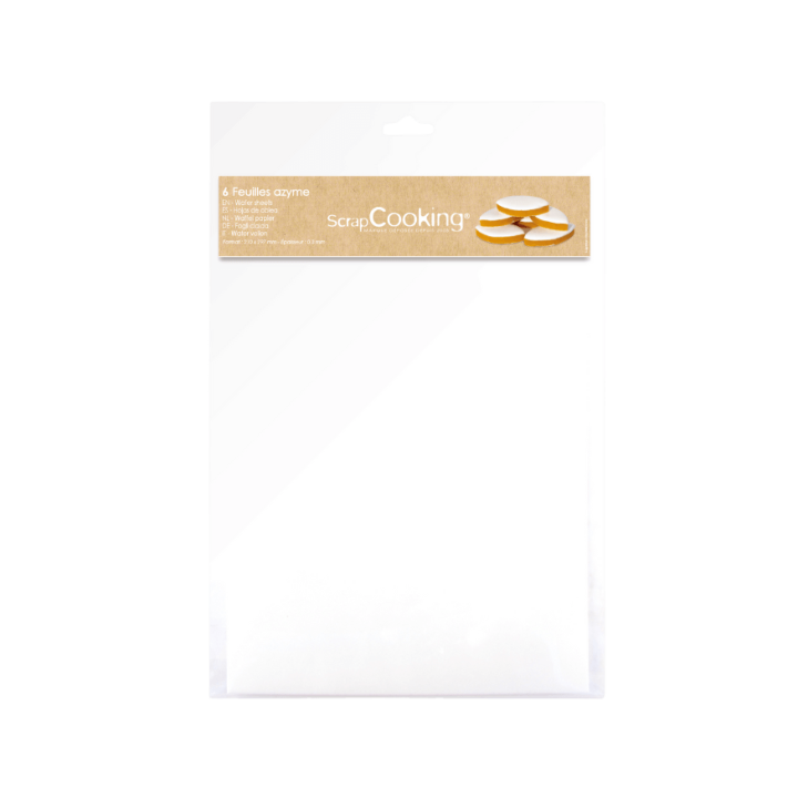 6 feuilles en papier azyme A4 - Scrapcooking