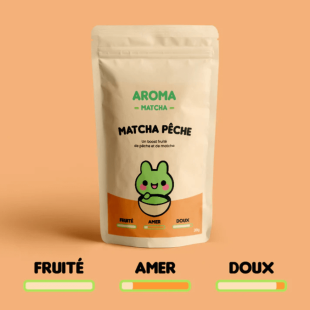 Matcha Pêche 100g Aroma Matcha - Thé fruité & énergisant Alice Délice