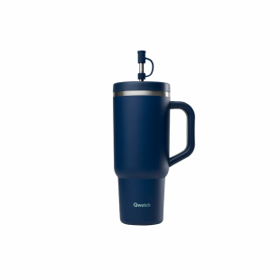 Travel Cup isotherme Qwetch 900ml Bleu nuit | Mug inox grande capacité