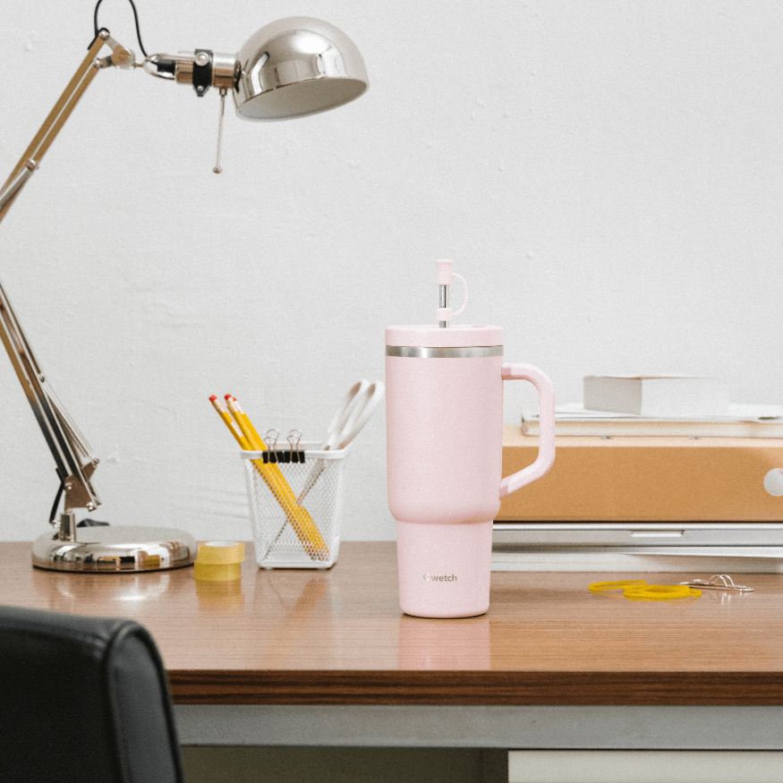 Travel Cup isotherme 900ml Matt Pastel Rose – Qwetch | Alice Délice