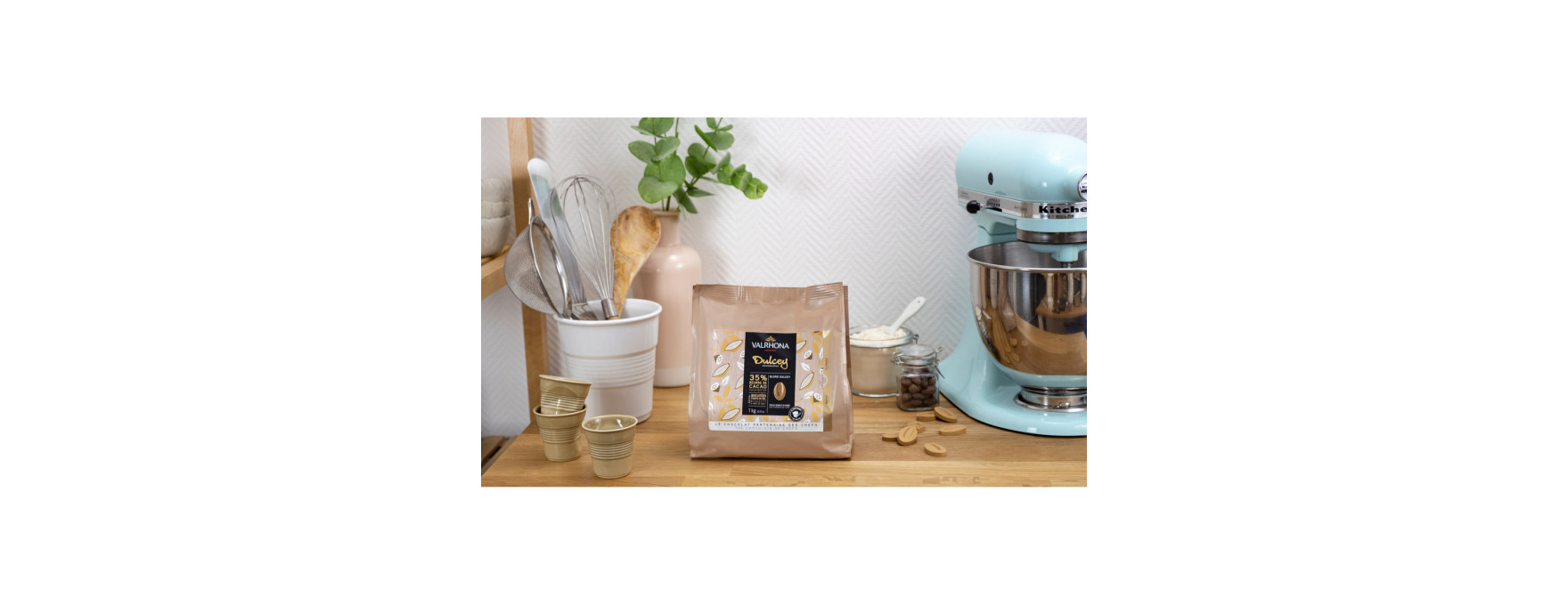 Chocolat à pâtisser blond Dulcey 32% 1 kg - Valrhona