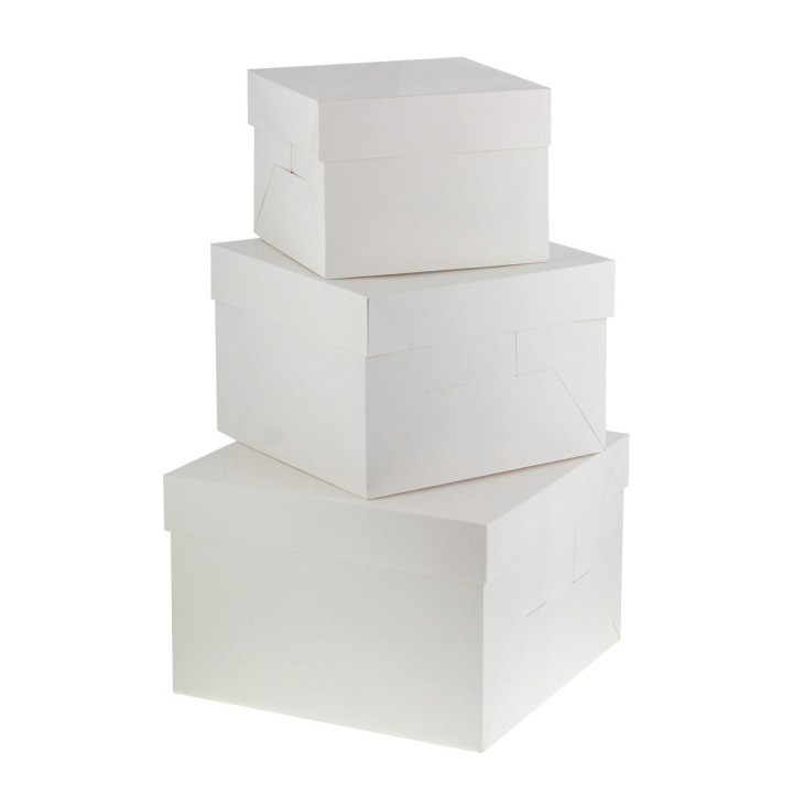 Boîte à gâteaux blanche 30.4 x 30.4 x 20  cm - Patisdécor