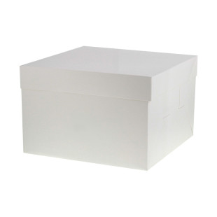 Boîte à gâteaux blanche 30.4 x 30.4 x 20  cm - Patisdécor