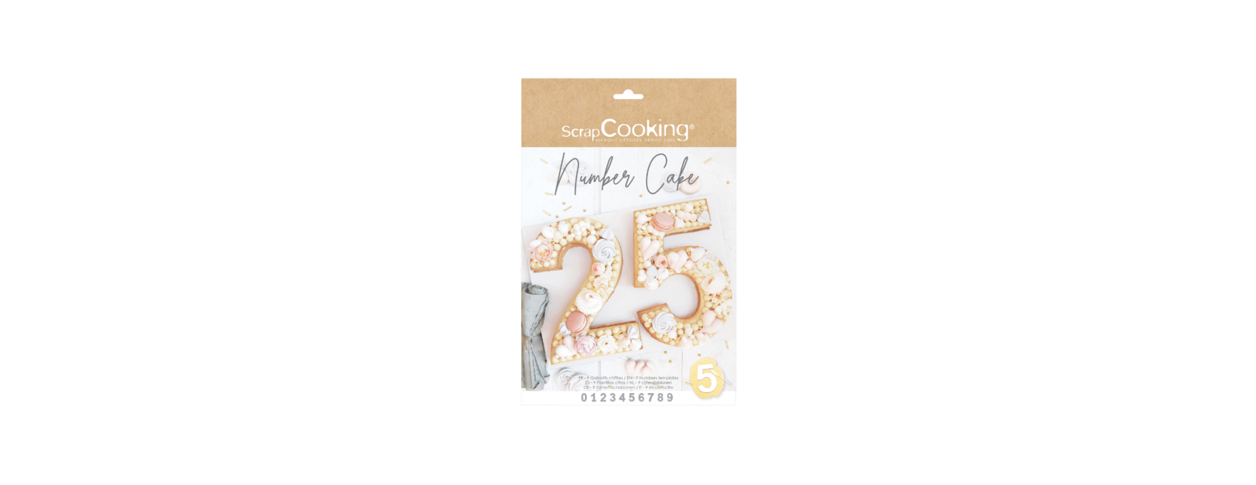9 gabarits chiffres pour number cake - Scrapcooking