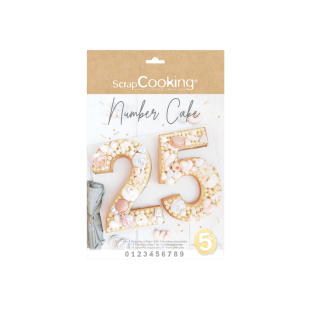 9 gabarits chiffres pour number cake - Scrapcooking