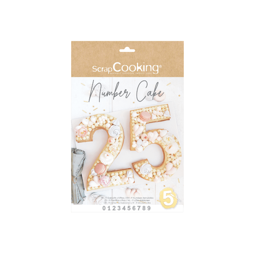 9 gabarits chiffres pour number cake - Scrapcooking