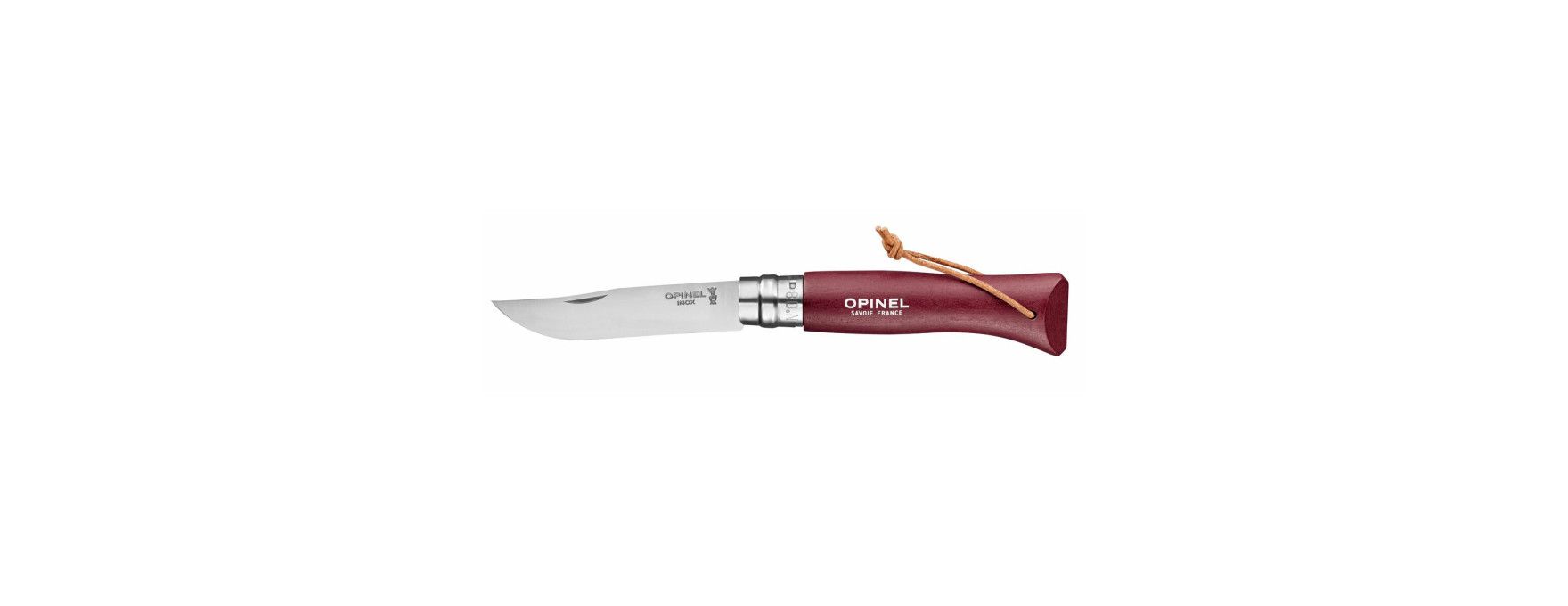 Couteau baroudeur n°8 grenat - Opinel