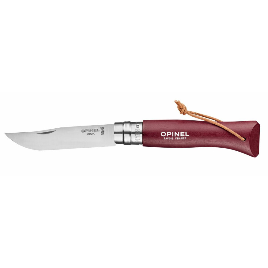 Couteau baroudeur n°8 grenat - Opinel