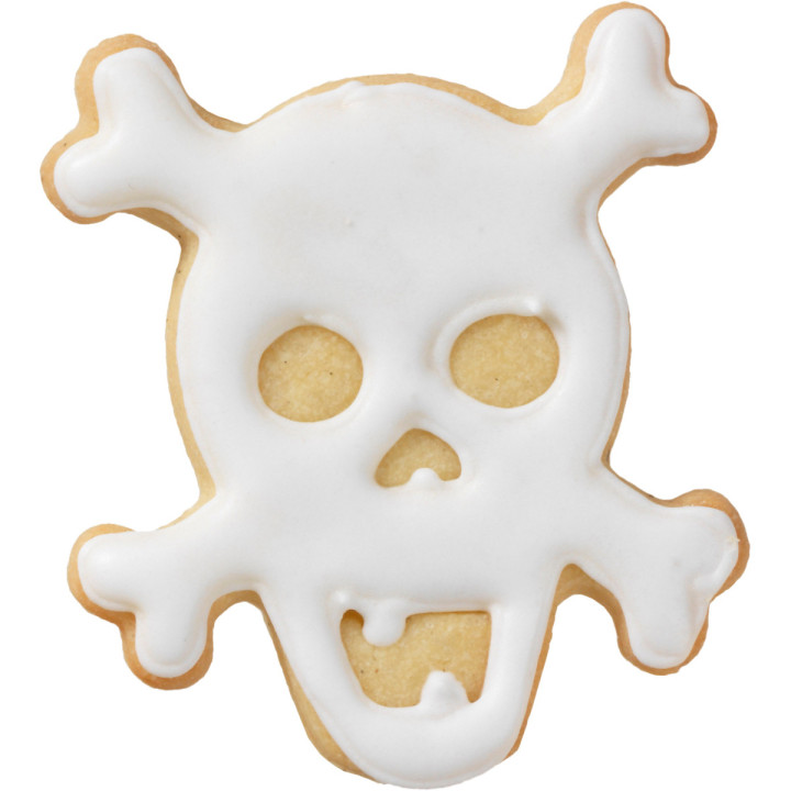 Emporte-pièce en inox tête de mort crâne de pirate 7  cm - B