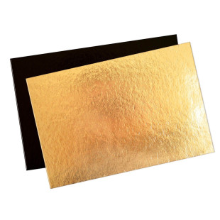 5 supports à gâteaux rectangulaires dorés et noirs 20 x 30 5 supports à gâteaux rectangulaires dorés et noirs 20 x 30