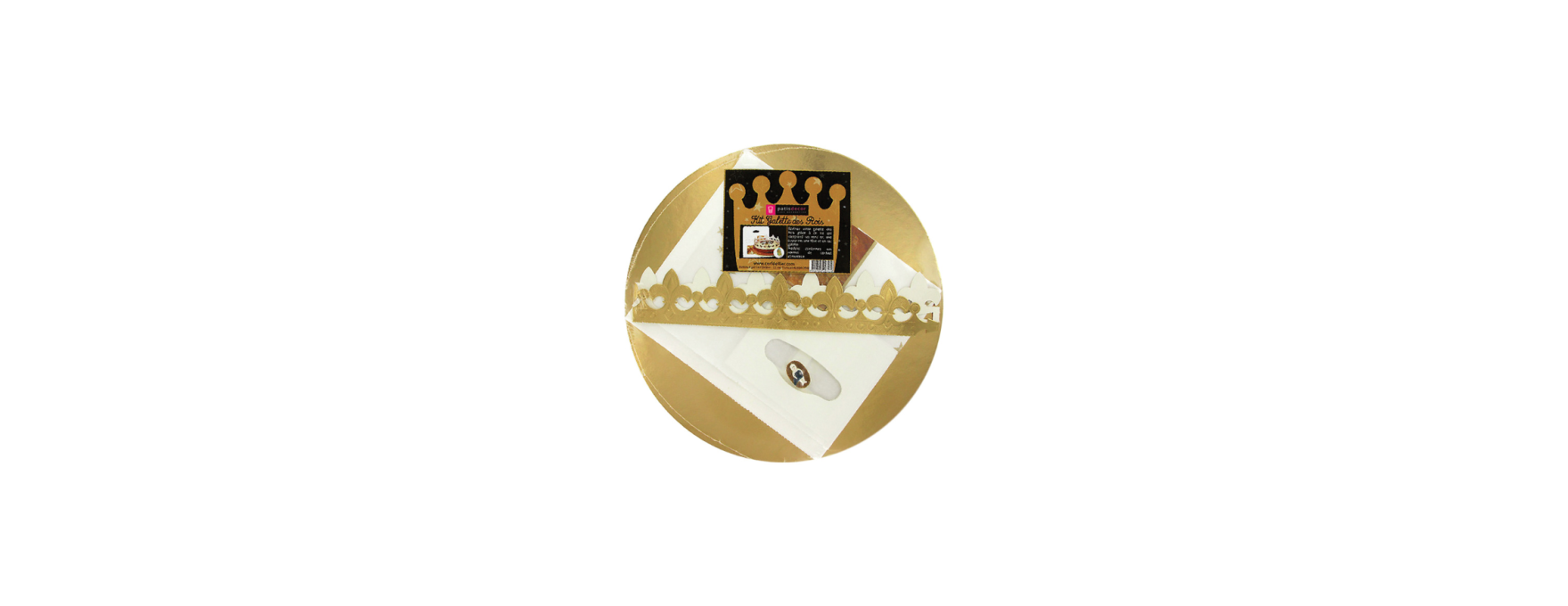 Kit galette des rois : un sac galette. une couronne. une févr