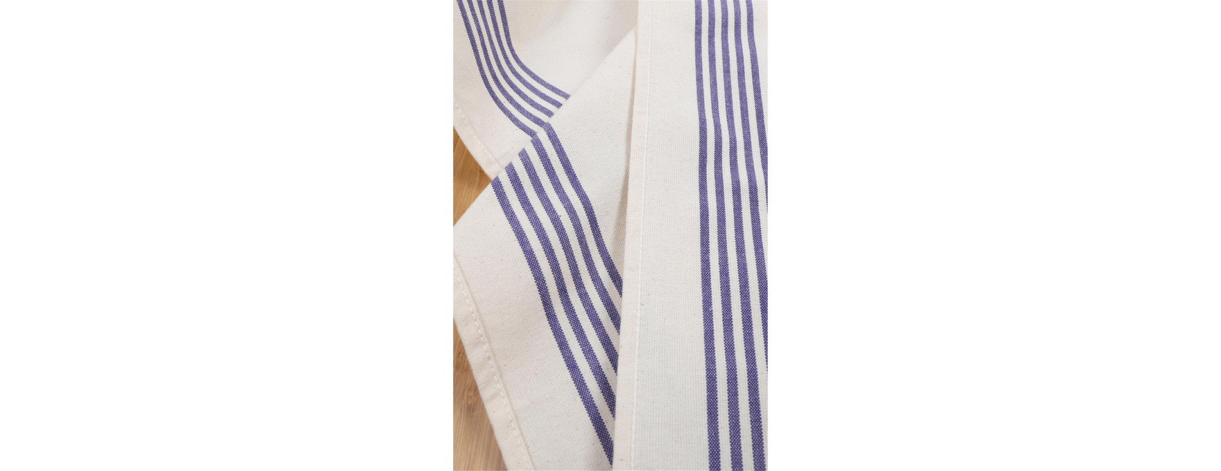 Torchon Renzo rayé bleu - Tissage de l´ouest