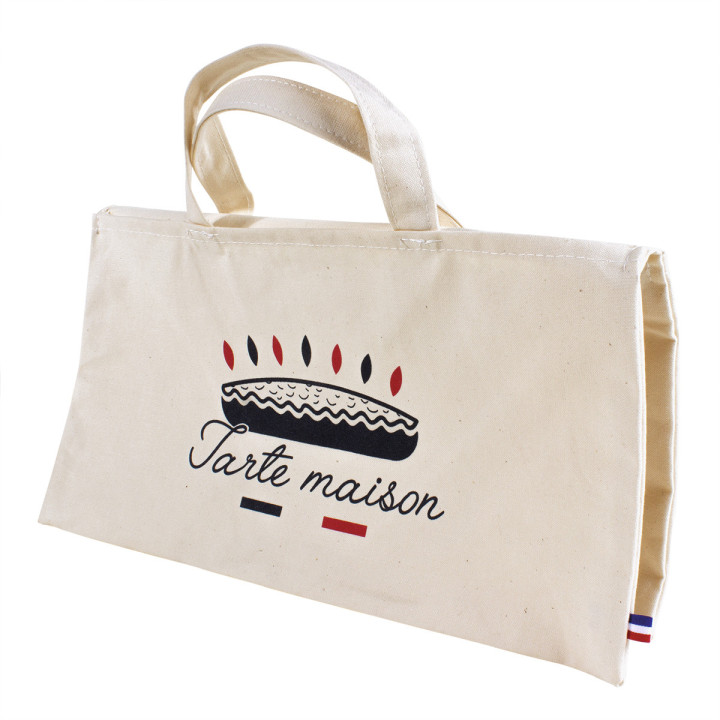Sac à tarte écru Tarte Maison 37 x 35  cm - Tissage de l´oues