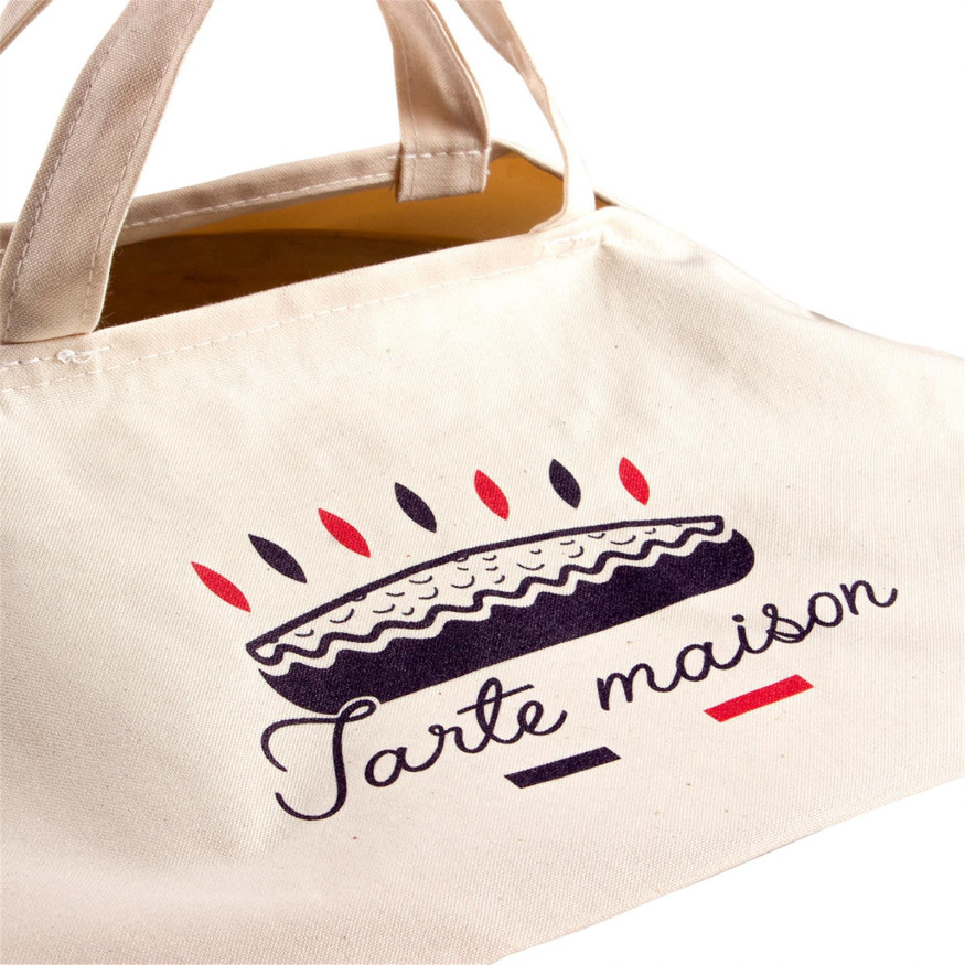 Sac à tarte écru Tarte Maison 37 x 35  cm - Tissage de l´oues