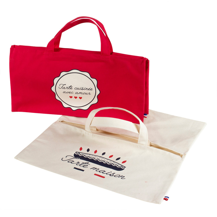 Sac à tarte écru Tarte Maison 37 x 35  cm - Tissage de l´oues