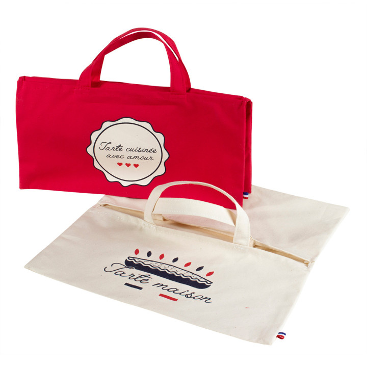 Sac à tarte écru Tarte Maison 37 x 35  cm - Tissage de l´oues
