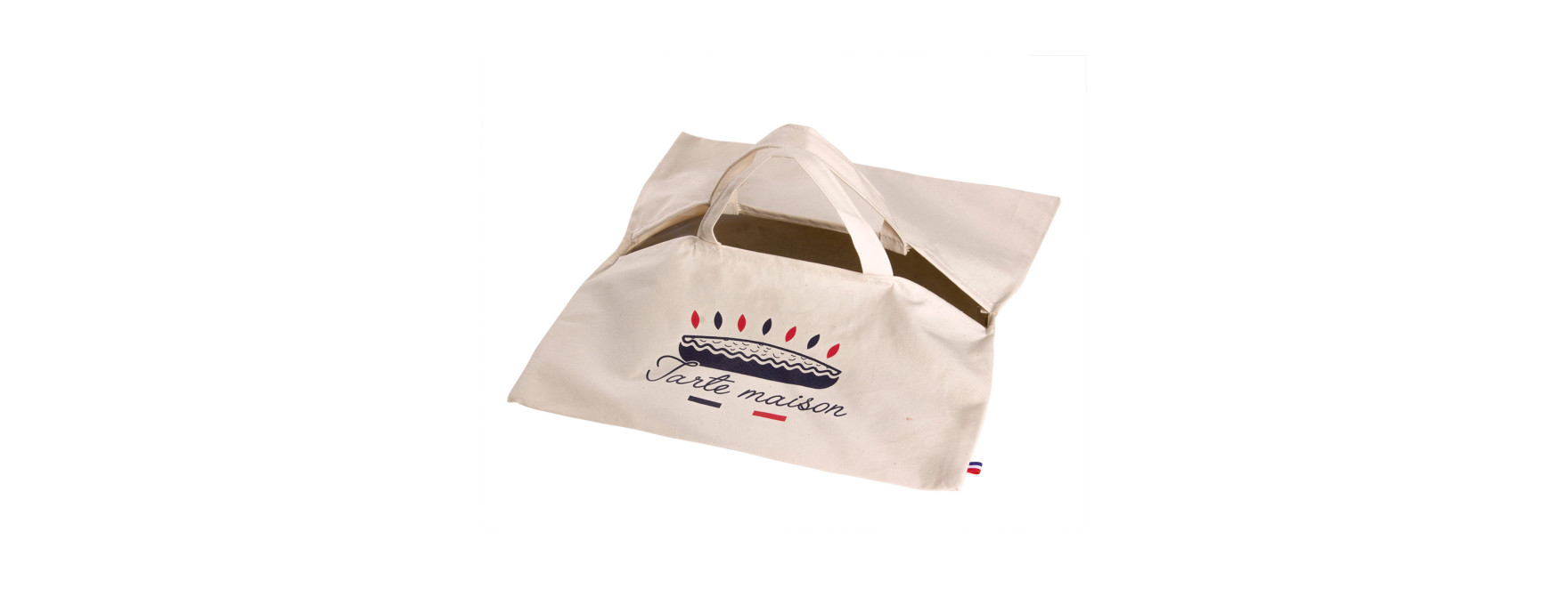 Sac à tarte écru Tarte Maison 37 x 35  cm - Tissage de l´oues